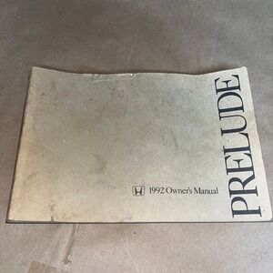 1992 Honda Prelude Owner's Manual Original Factory Service Book Vehicle Guide